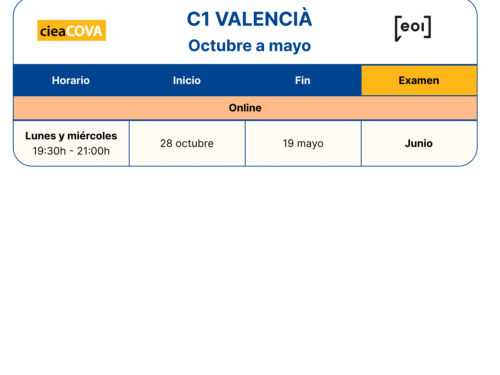 Cursos anuales valenciano
